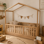 CAMA CASITA MONTESSORI CORRAL COMPLETO TABLILLA
