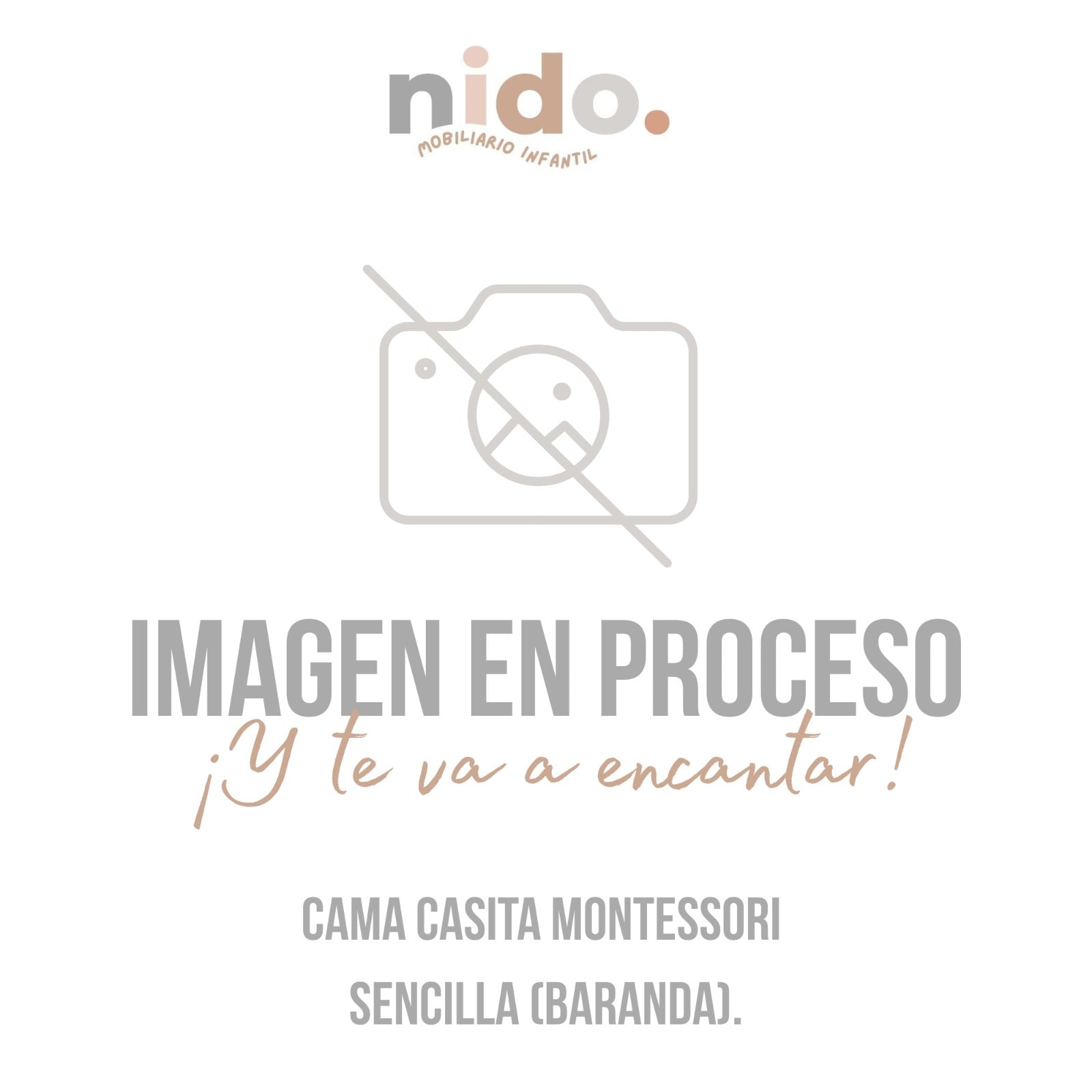 CAMA CASITA MONTESSORI SENCILLA (BARANDA)