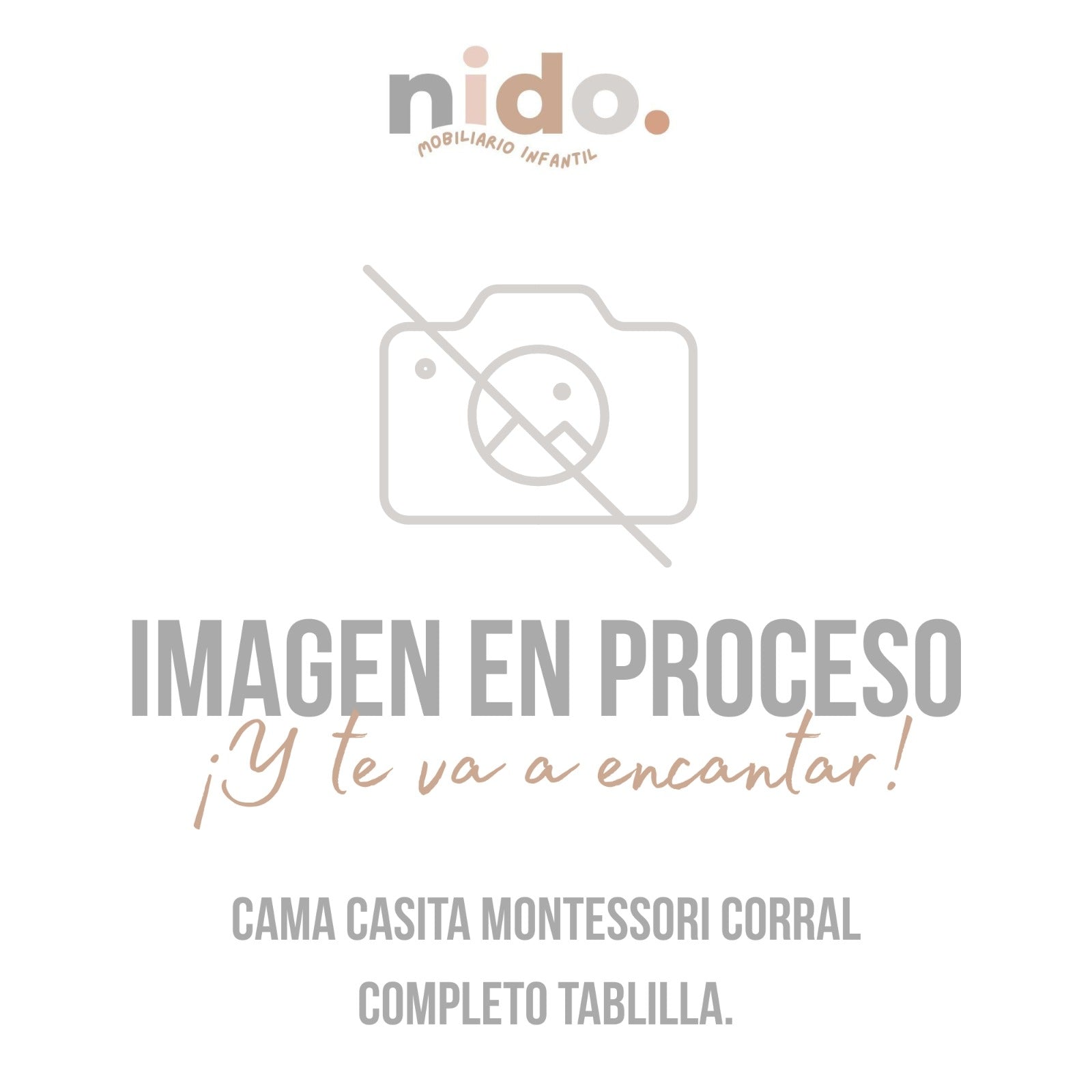 CAMA CASITA MONTESSORI CORRAL COMPLETO TABLILLA