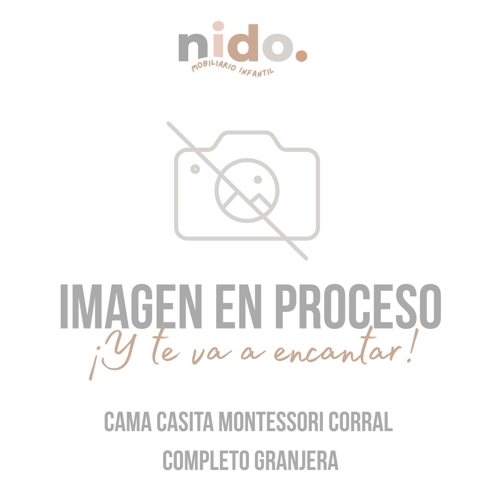 CAMA CASITA MONTESSORI CORRAL COMPLETO GRANJERA
